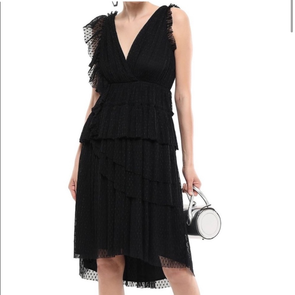 Joie Johnesha Black Swiss Dot Dress - Picture 2 of 4